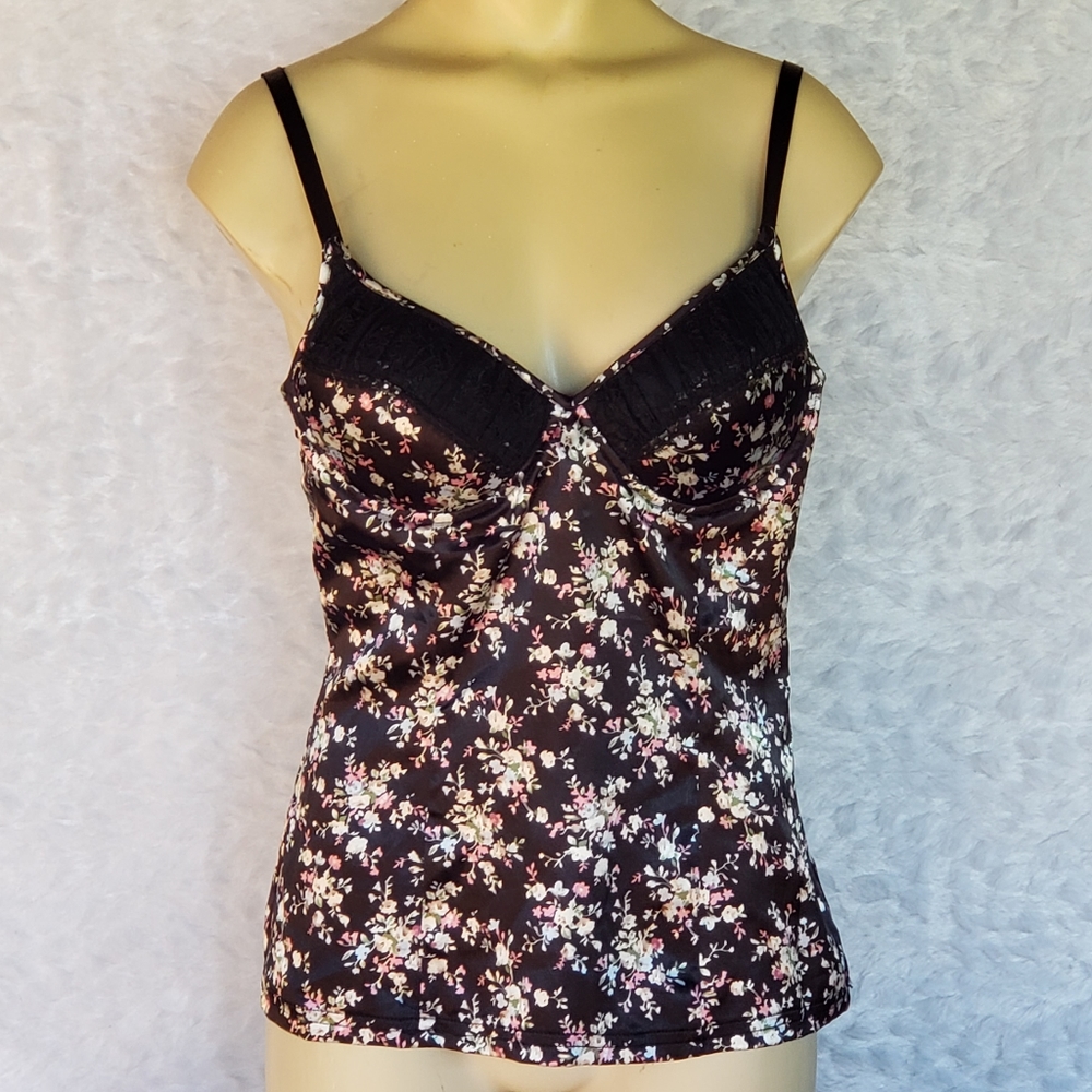 Black Floral Camisole Size Medium